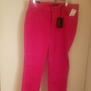Hot pink jeans